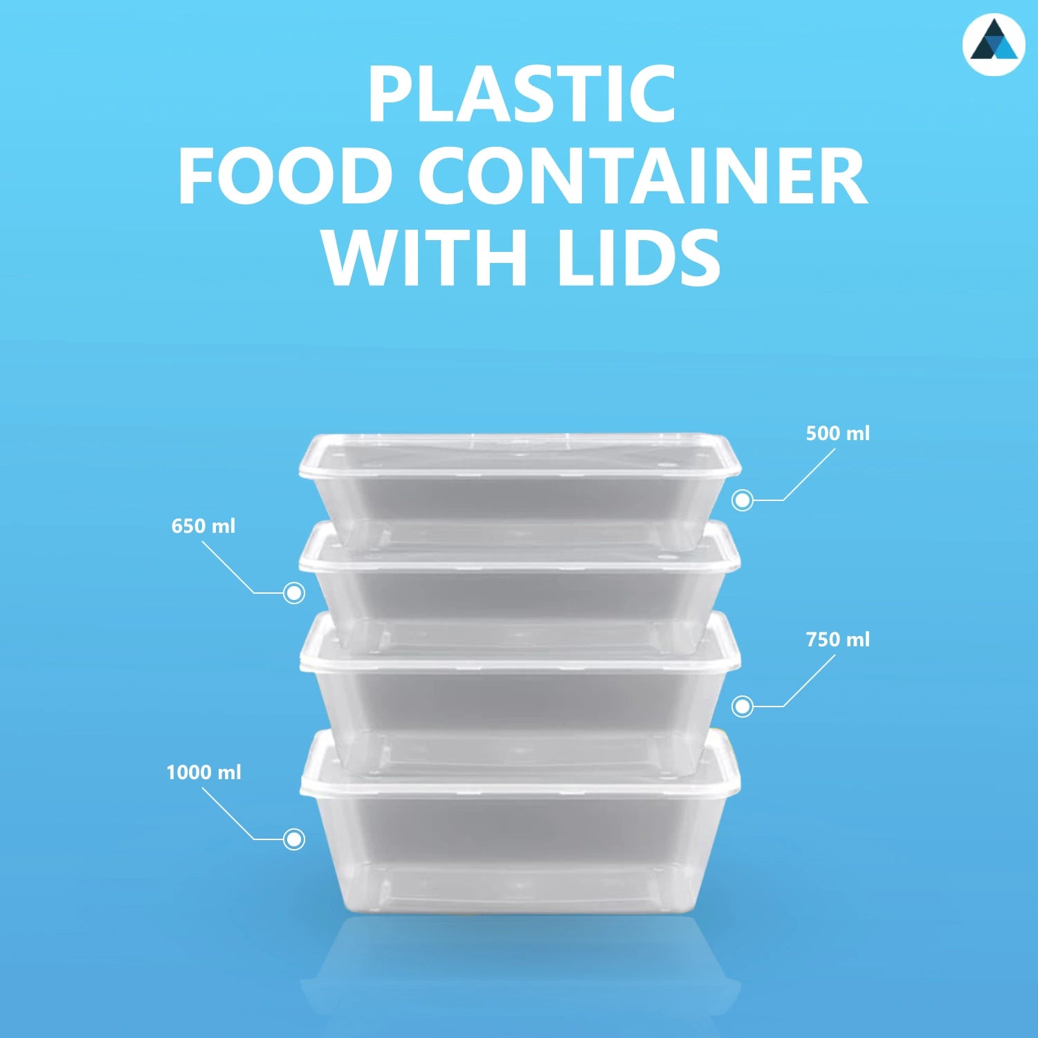 Plastic Food Containers with Lids 500ml