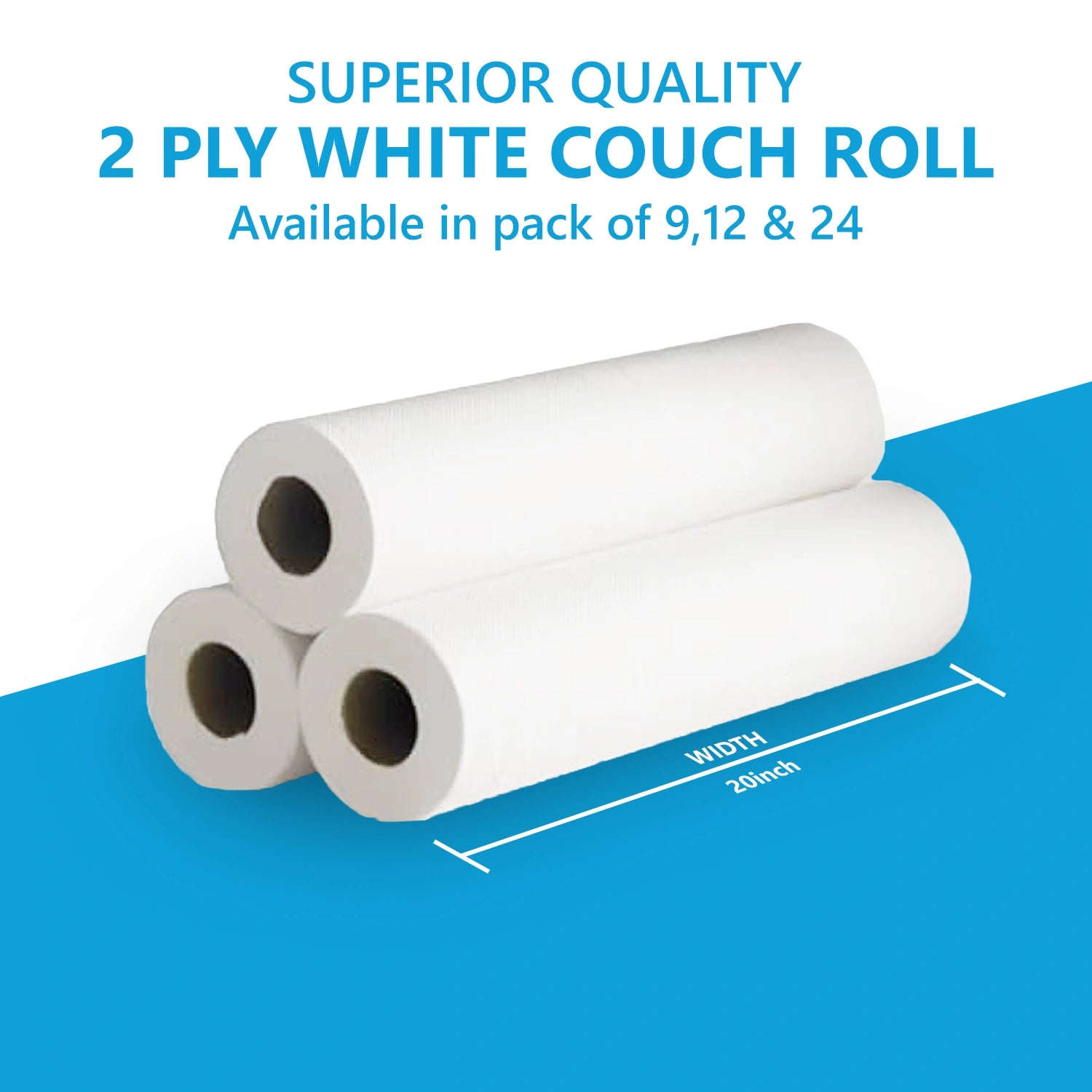Recycled Hygiene Couch Rolls 40m/ Roll