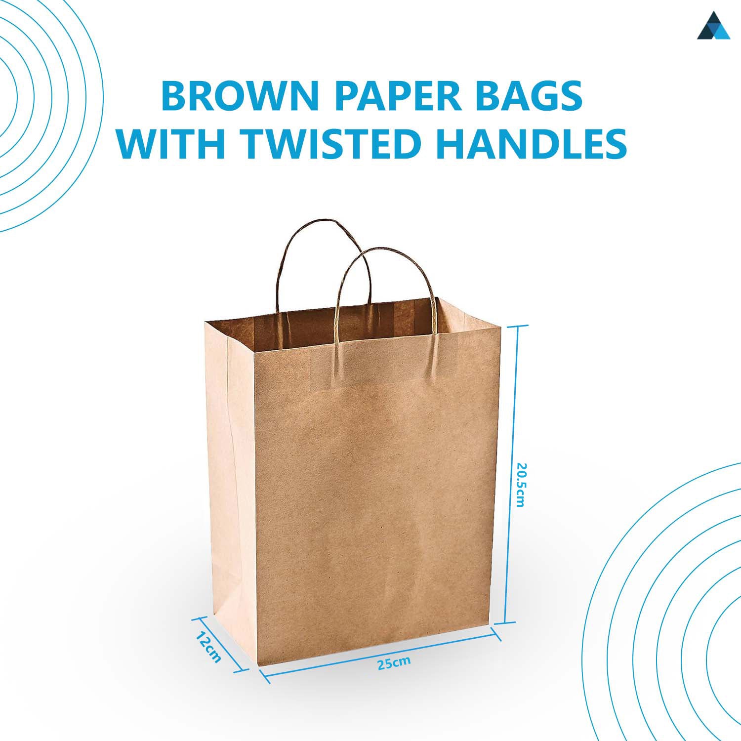 Brown Paper Twist Handle Bags