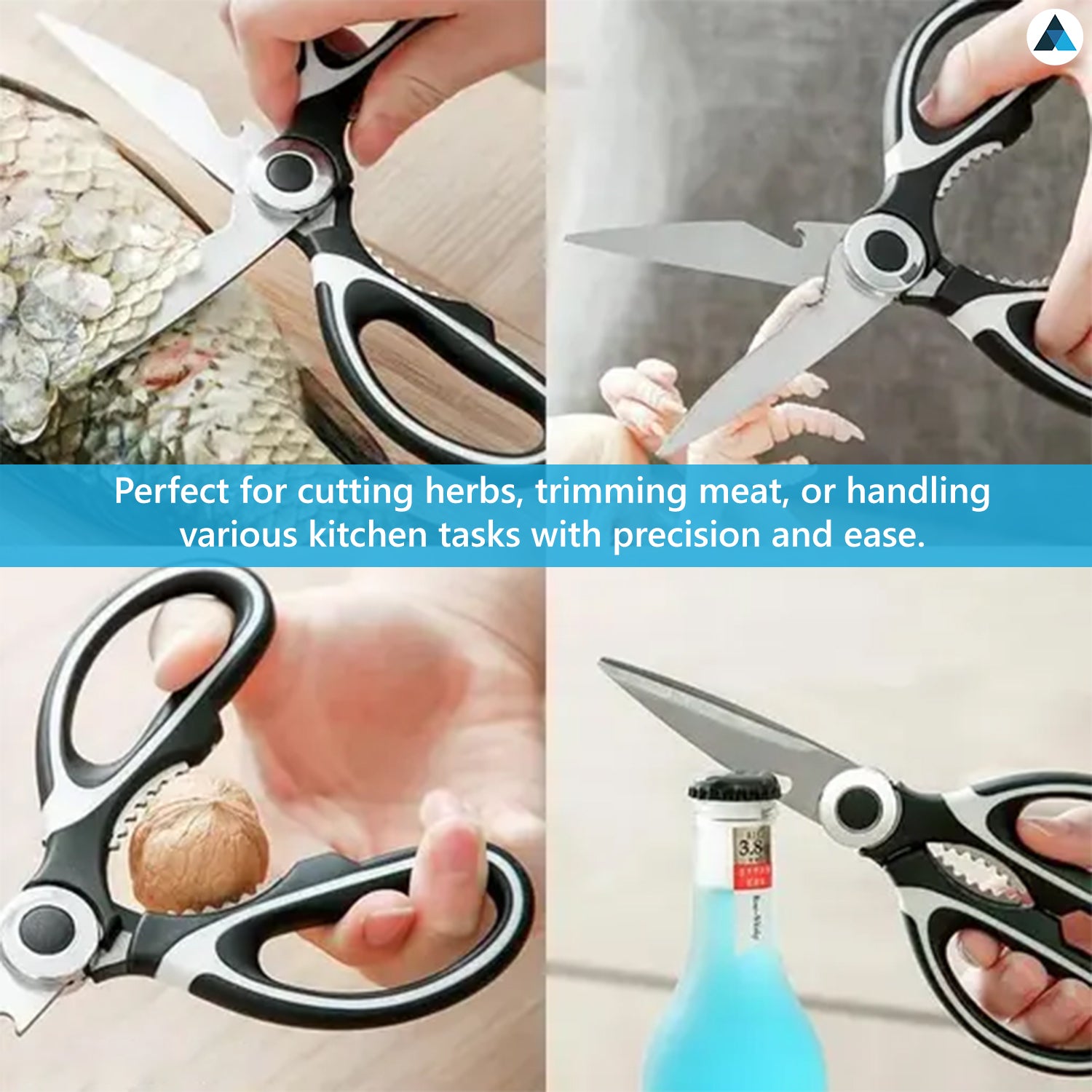 Kitchen Scissor Steel Blades with Ultra Sharp Blades