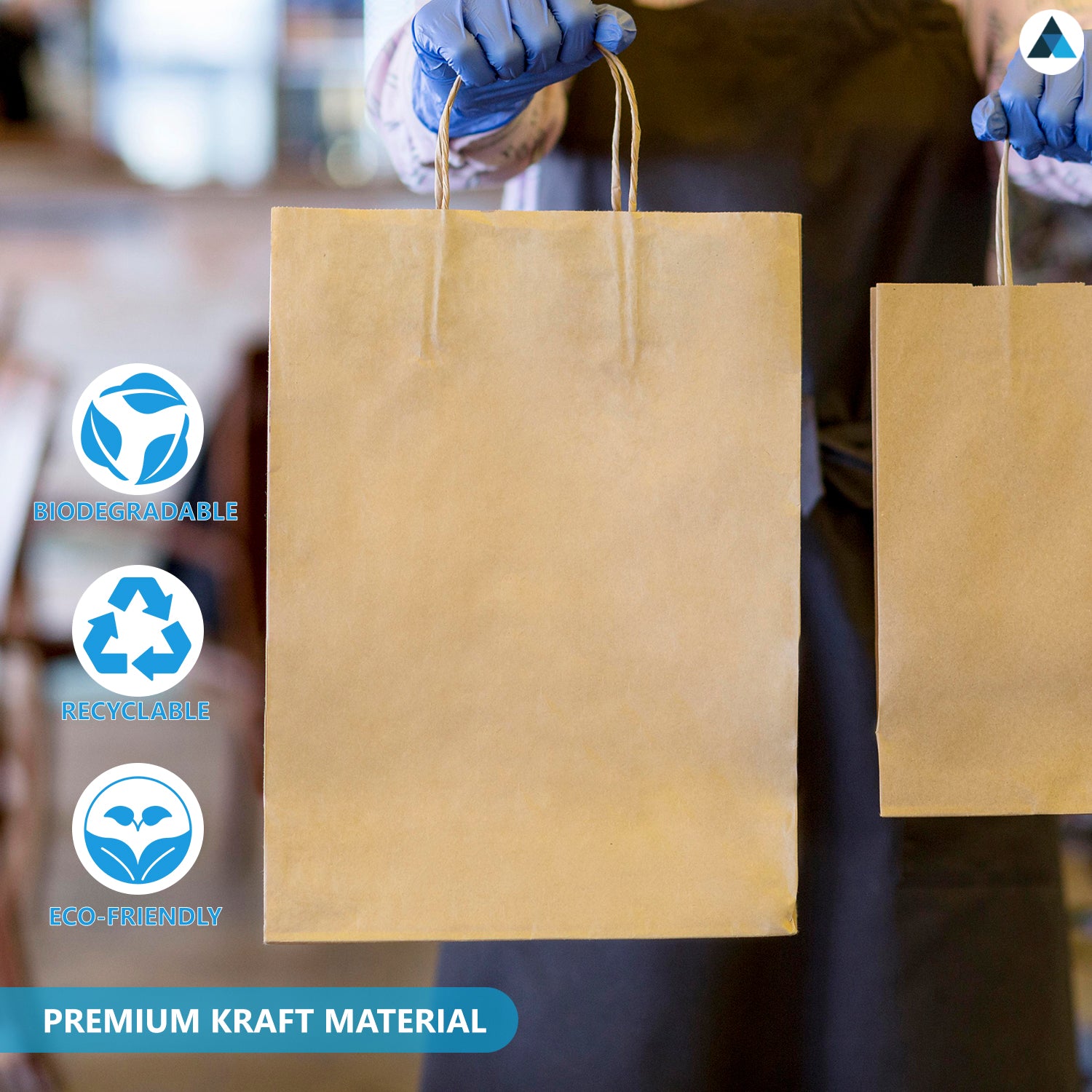 X-Large Brown Paper Twist Handle Bags 30x14x40cm