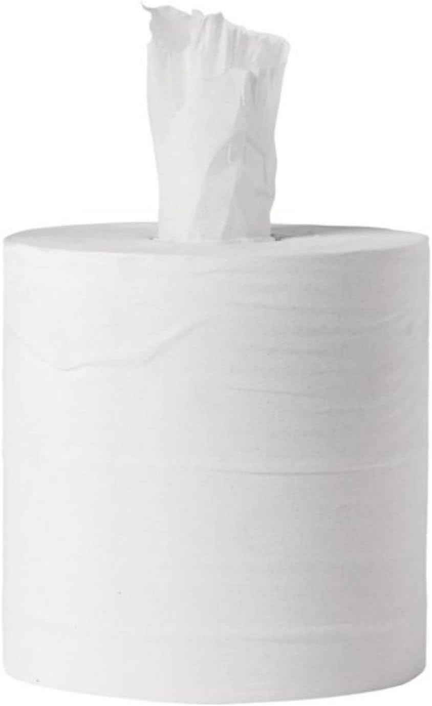 120M-1Ply Centrefeed White Kitchen Rolls (Pack of 6)