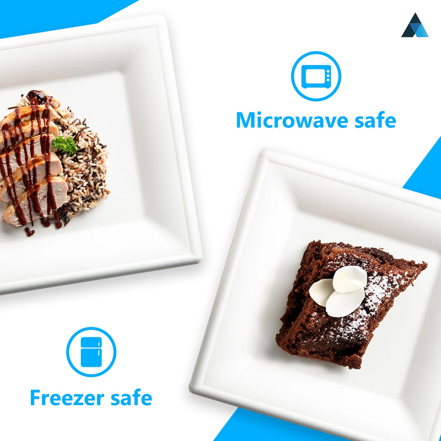 Square Bagasse Plates