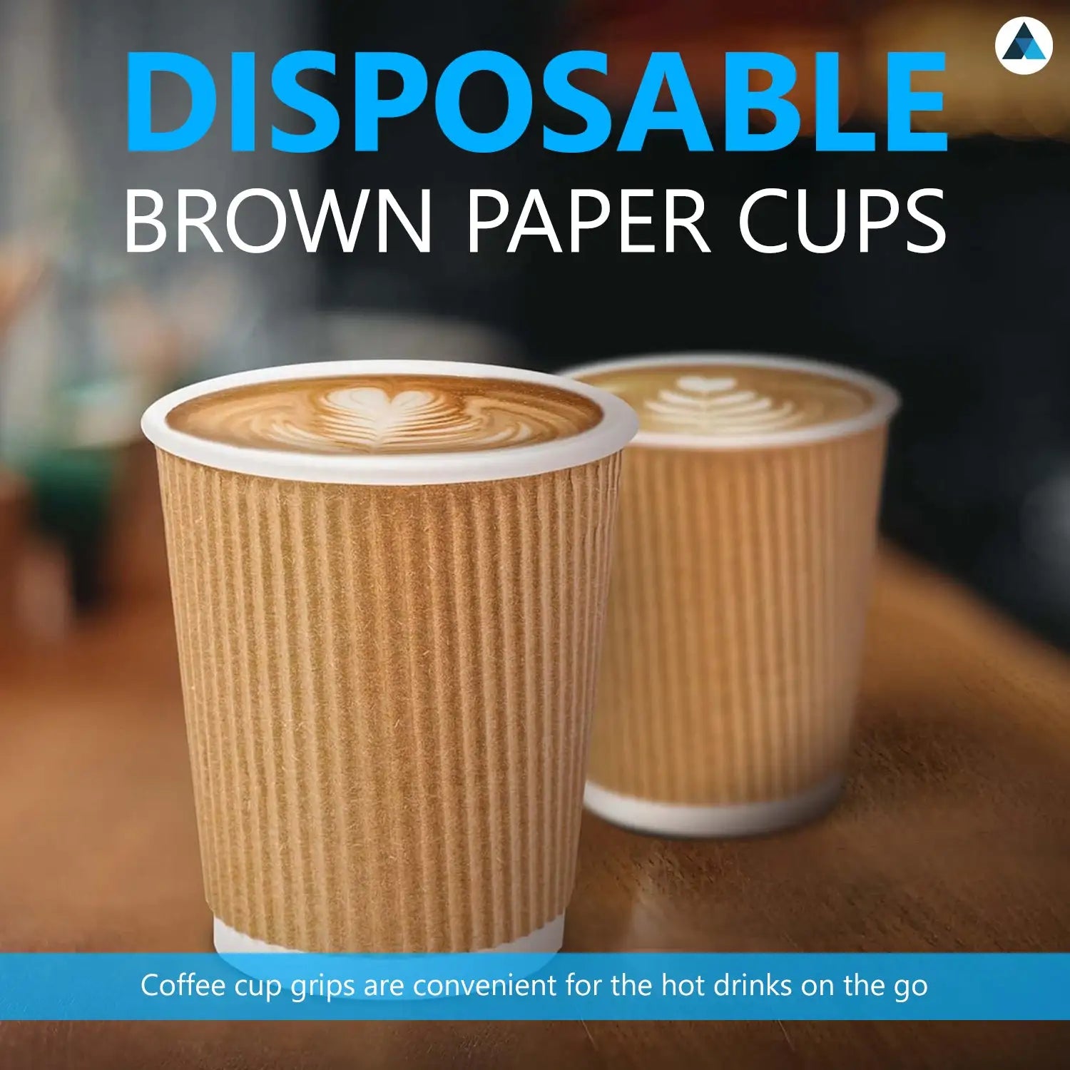 12oz Brown Ripple Cups