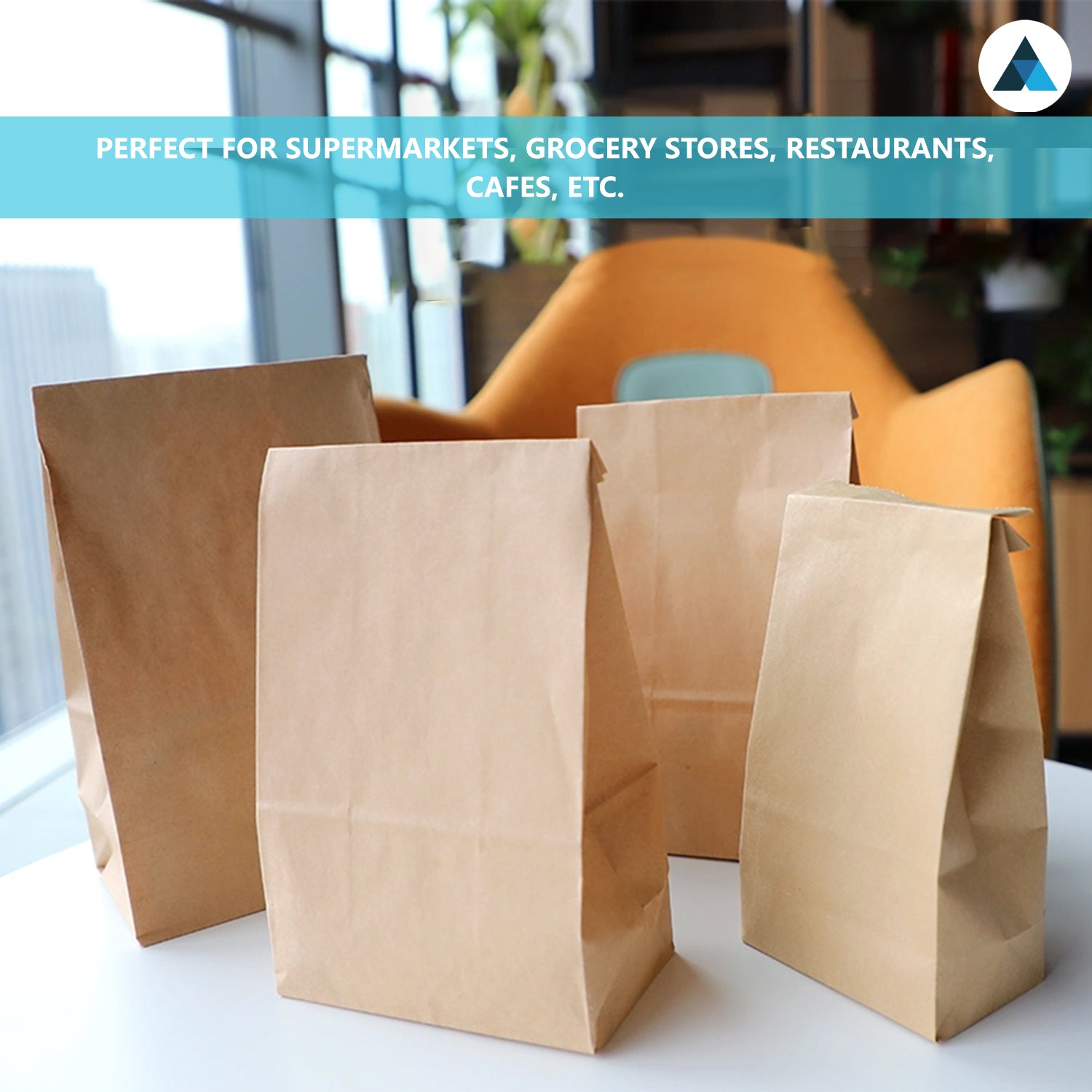 Small Brown Paper Takeaway Bags 15.5x10x28cm