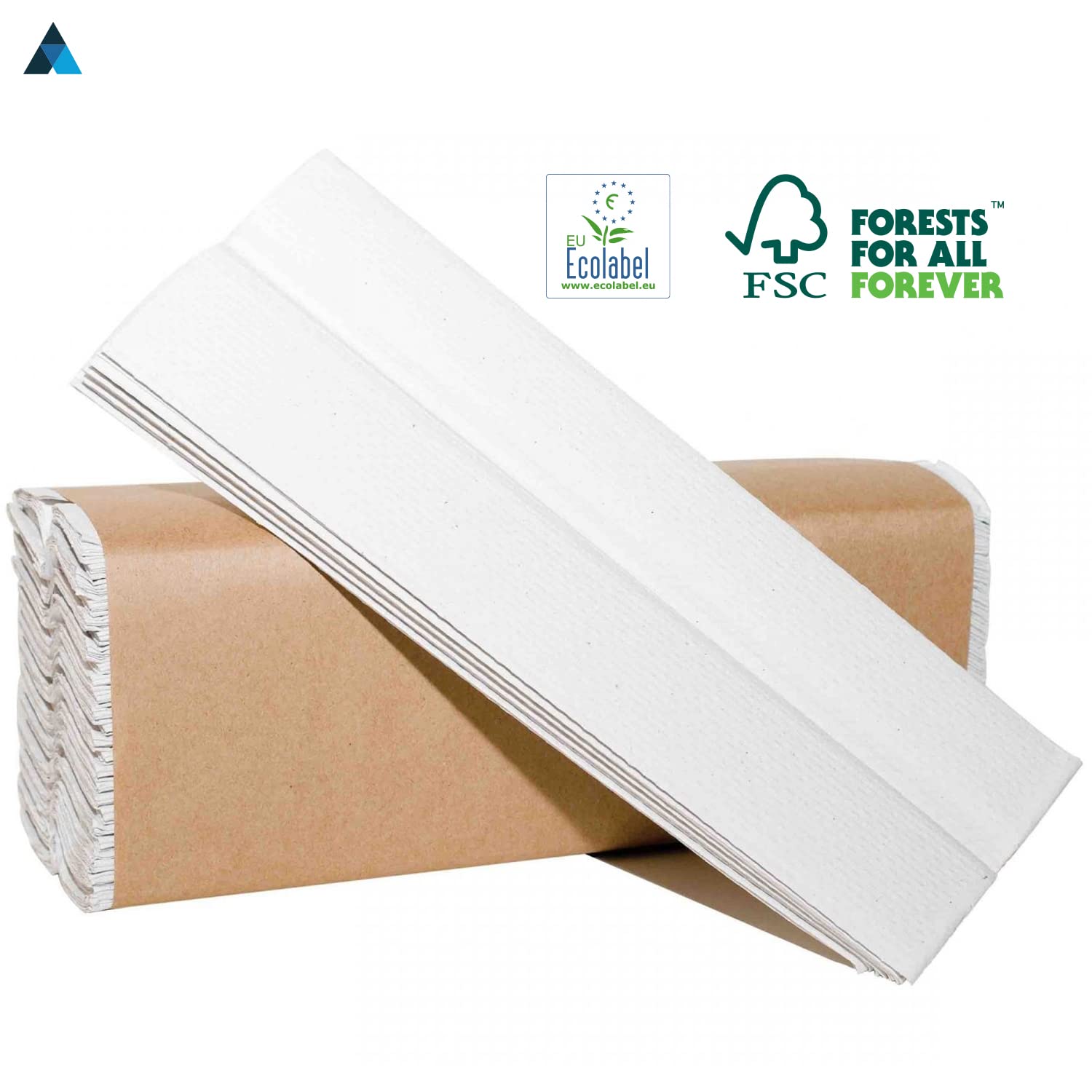 C Fold 1 Ply Paper Hand Towels 2760 White Sheets 15 Sleeves