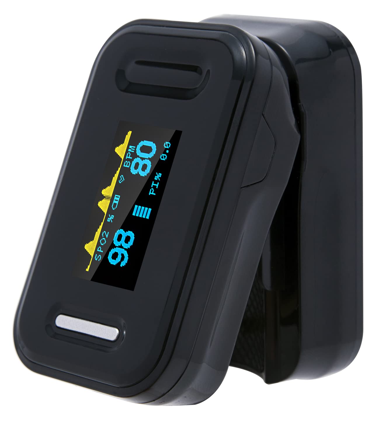 CE Certified SPo2 Pulse Oximeter - NHS Adherent Black