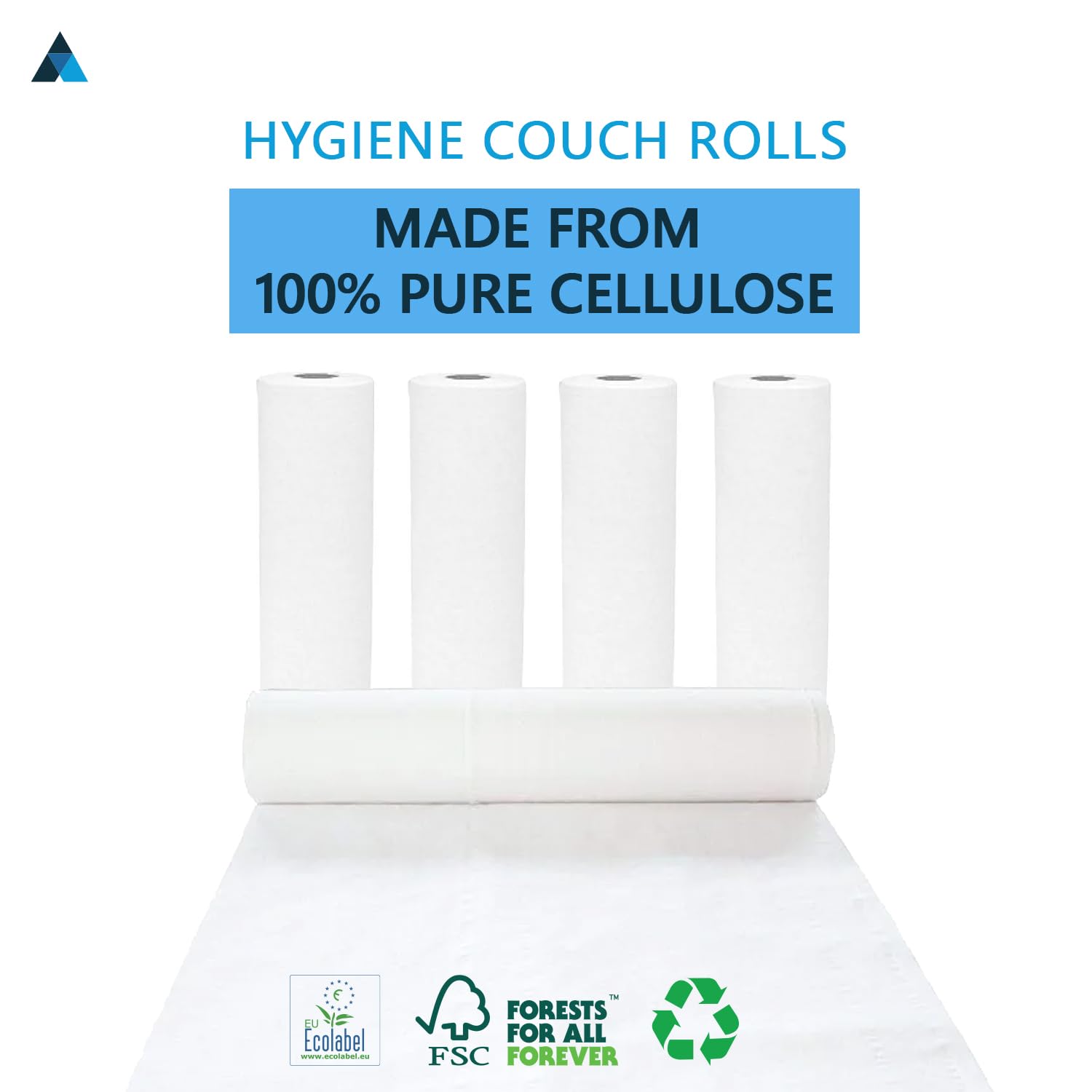 Pure Cellulose Hygiene Couch Rolls 40m/ Roll
