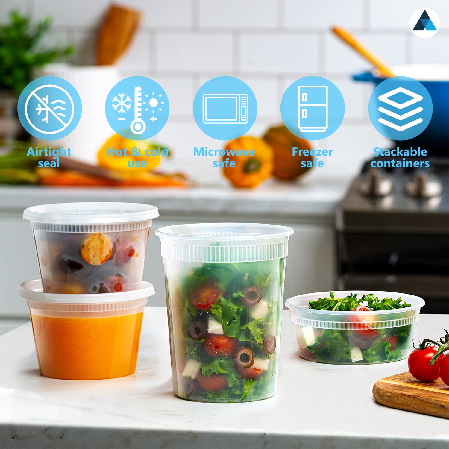 Meal Prep Food Containers with Leakproof Lids
