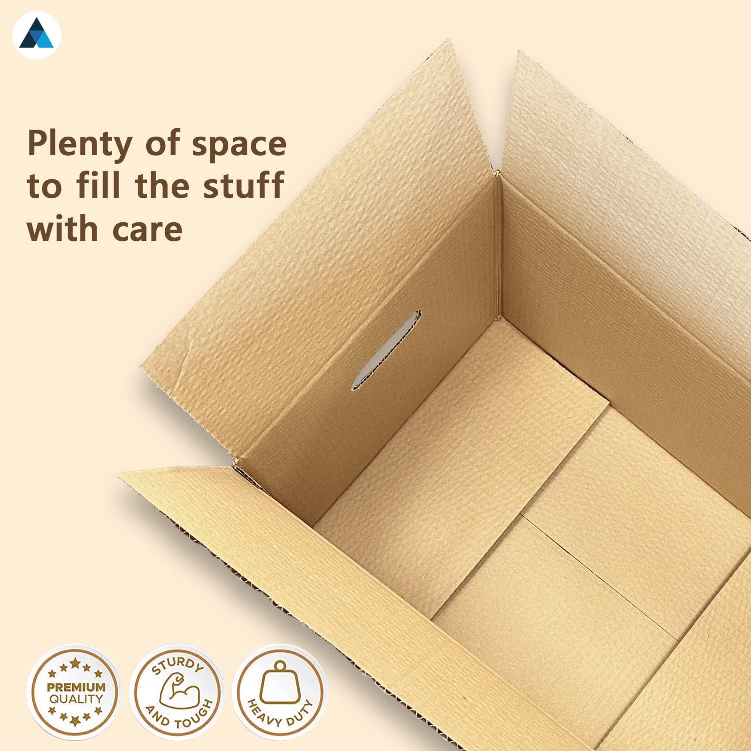 Large Heavy Duty Strong Packaging Boxes, Single Wall 47x31.5x25cm