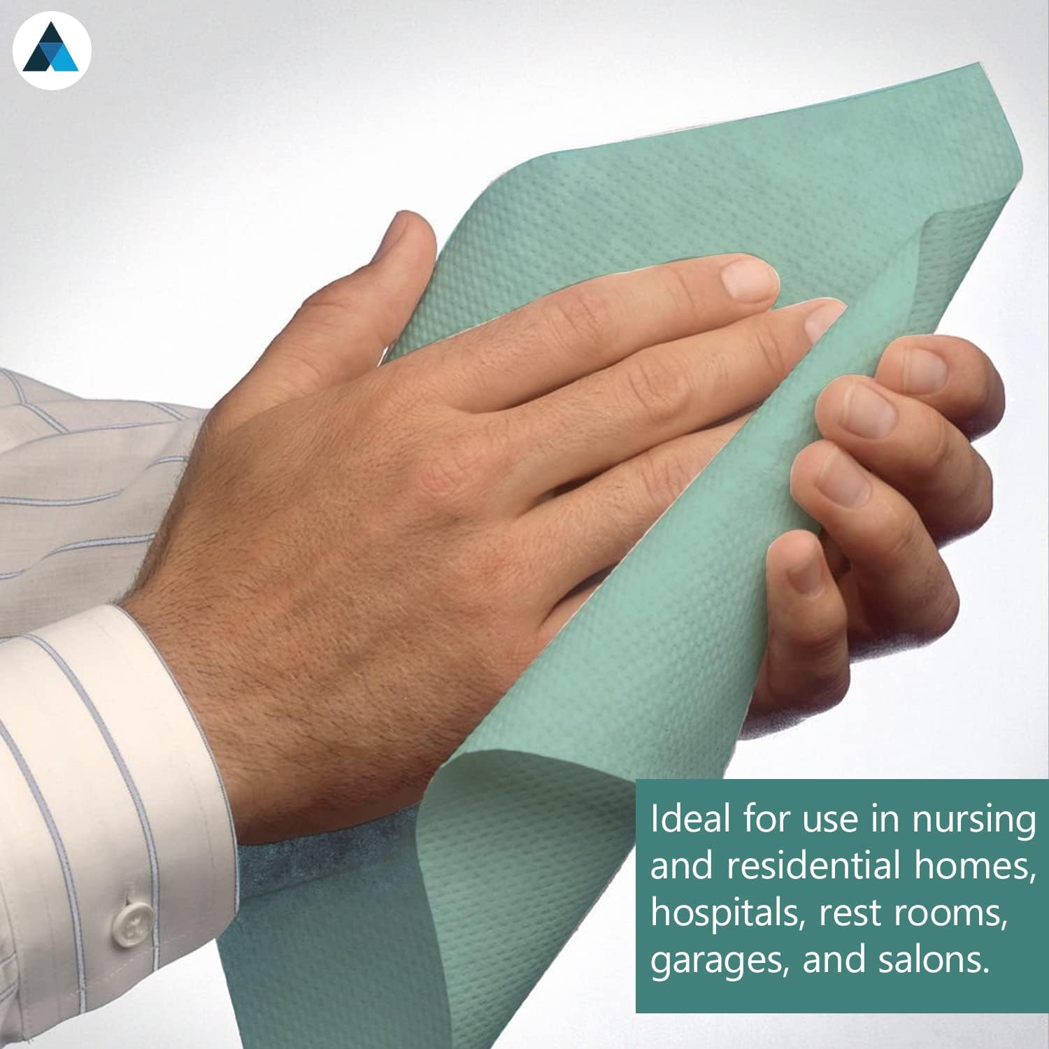 24.5x22.2cm V Fold Paper Towels 4000 Large Sheets Green Paper Hand Towels