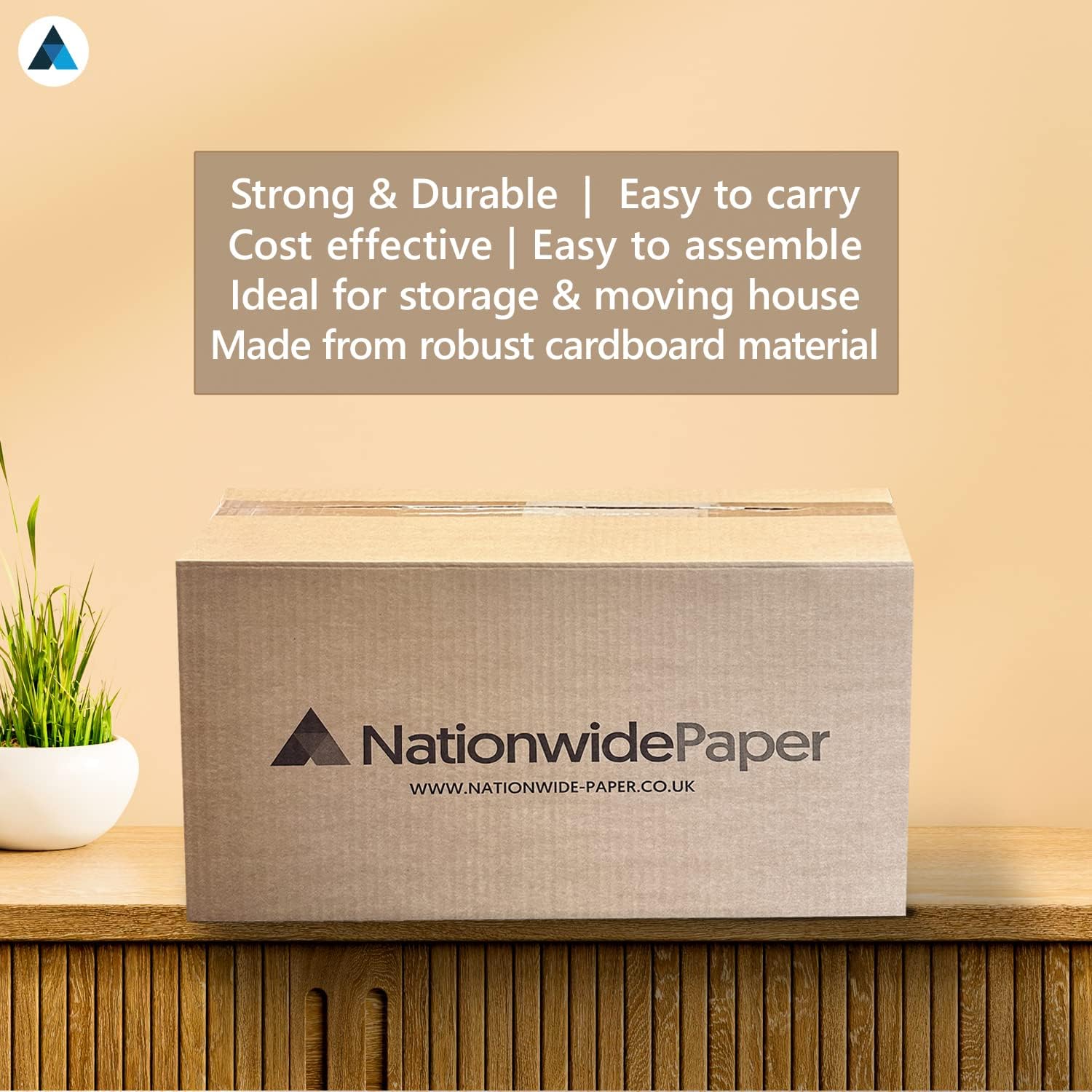 Large Heavy Duty Strong Packaging Boxes, Single Wall 47x31.5x25cm