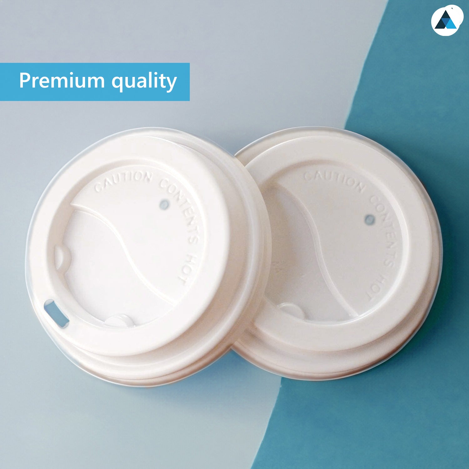 Black and White Lids for Coffee Cups