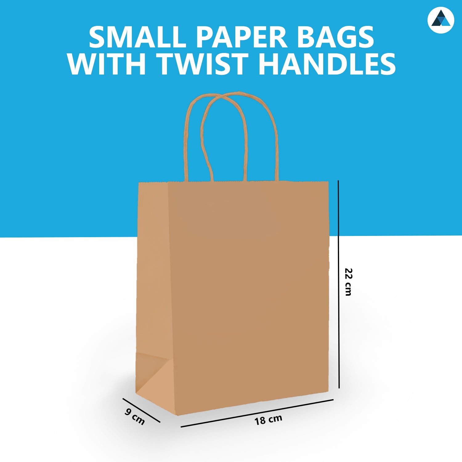 Small Paper Twist Handle Bags 18x9x22cm