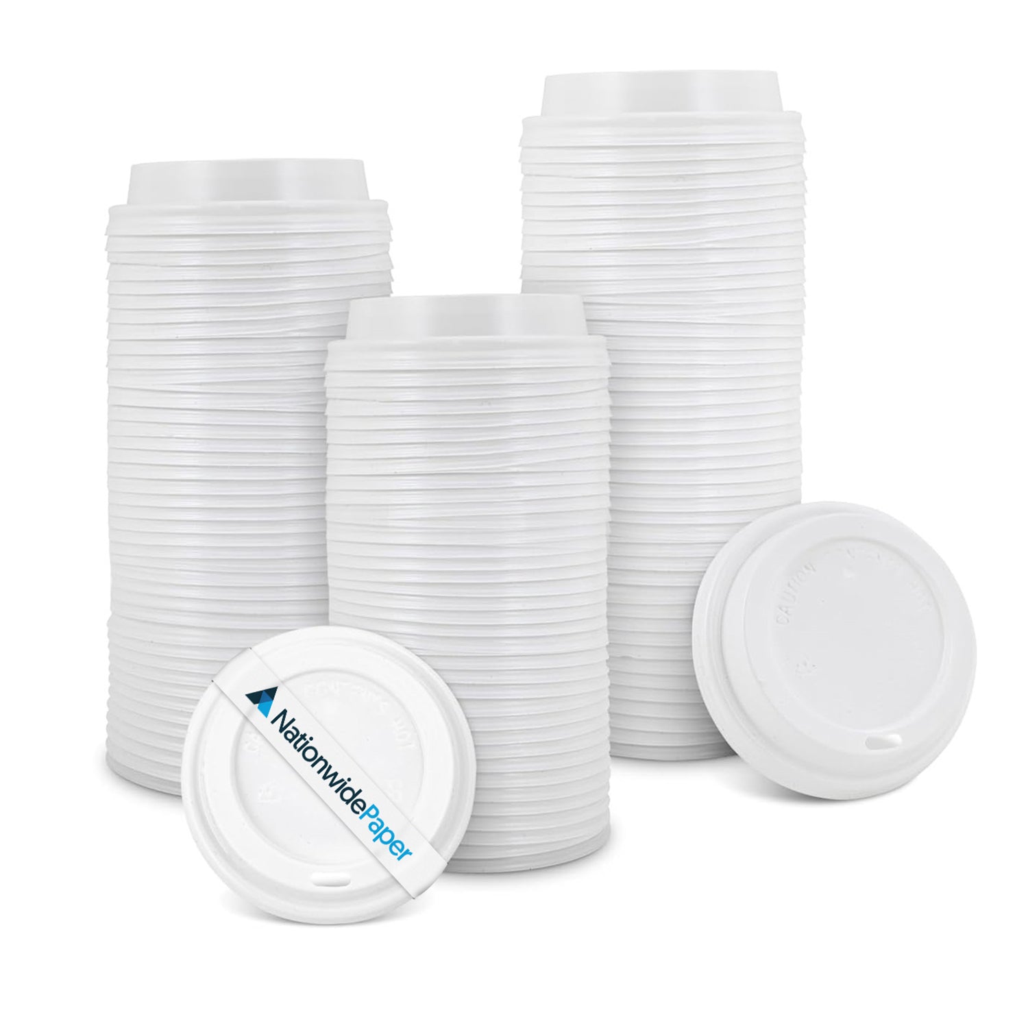 Black and White Lids for Coffee Cups