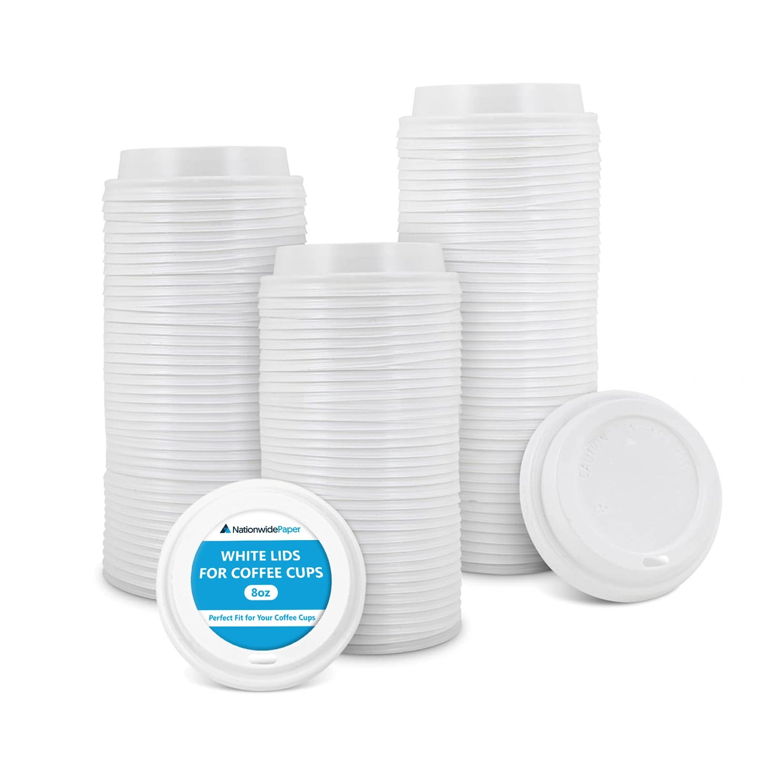 White 8oz Only Lids for Coffee Cup