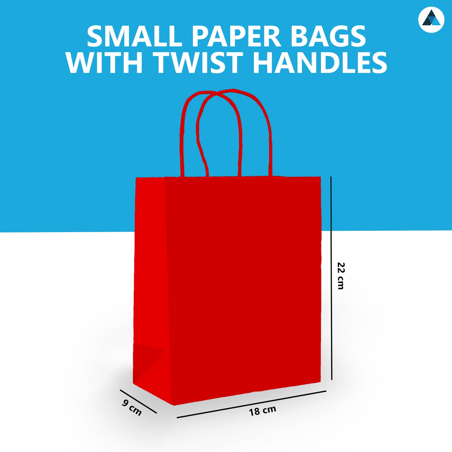 Small Paper Twist Handle Bags 18x9x22cm