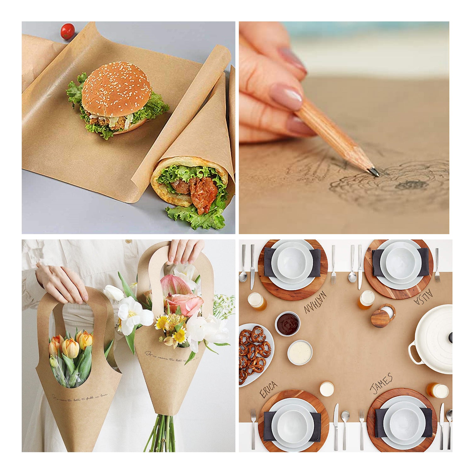 Brown Kraft Wrapping Paper Roll 500mm