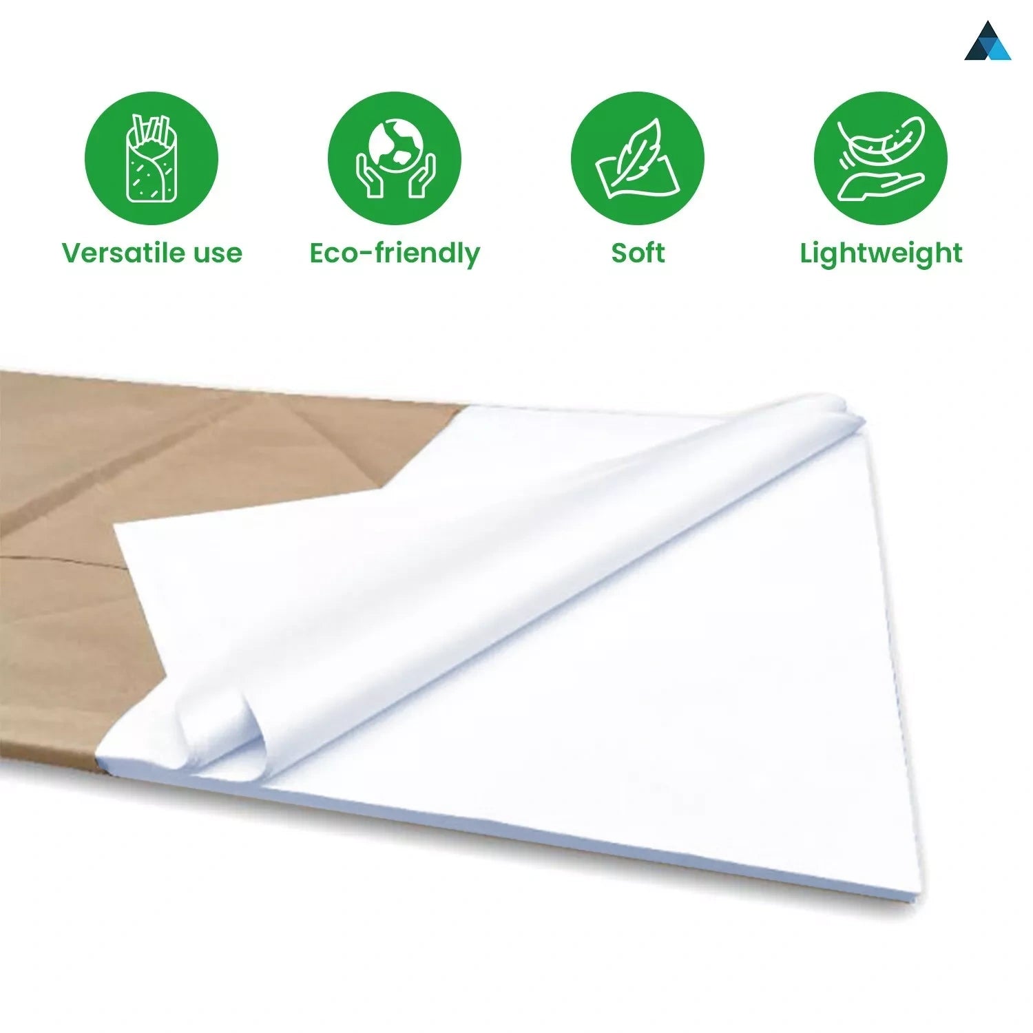 375x500mm White Acid-Free Wrapping Tissue Sheet