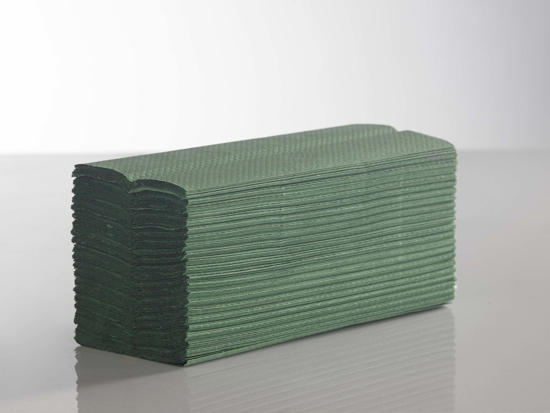 Picture of Green C-Fold Towel (1ply, 23 x 31cm, Pack of 3000)
