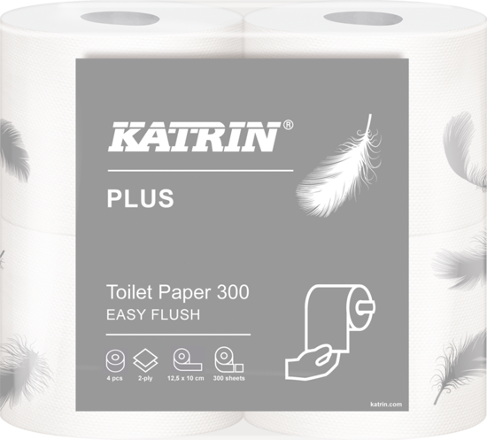 Picture of White KATRIN 105003 Easy Flush (2-Ply, 300 sheets, Pack of 20)