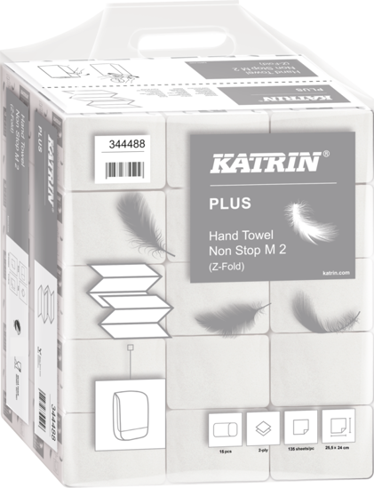 Picture of White, KATRIN Non-Stop M2 Towels (2Ply, Pack of 2025)