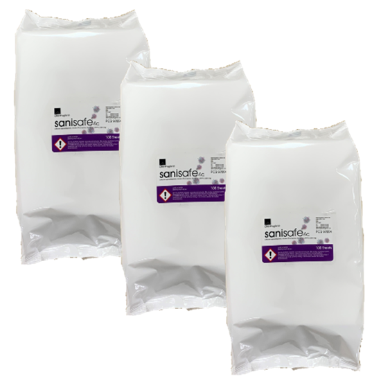 Picture of Antibacterial/ Medical Wipes (3 Packs of 100 Wipes Each, Size L)