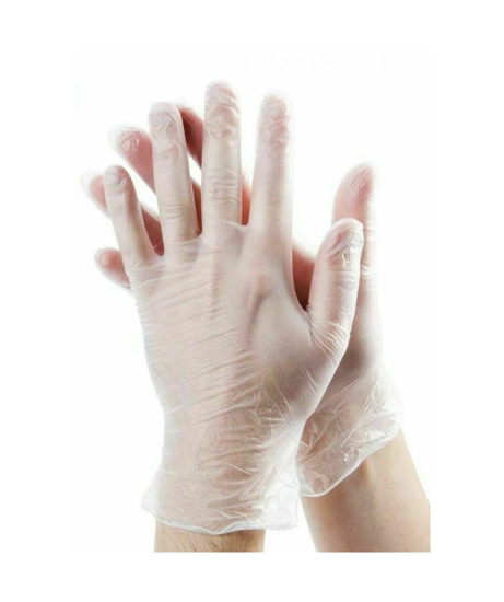 Picture of Clear Vinyl Powder Free Gloves Medium (10 Packs of 100 Pieces)