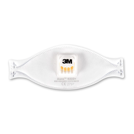 Picture of 3M Aura 9322+ FFP2 Disposable Respirator with Valve (Single Mask)