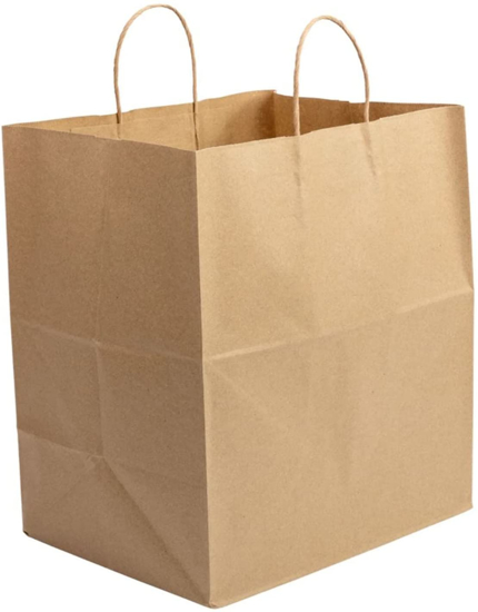 Picture of Brown Kraft Paper Carrier Bags With Strong Twisted Handles